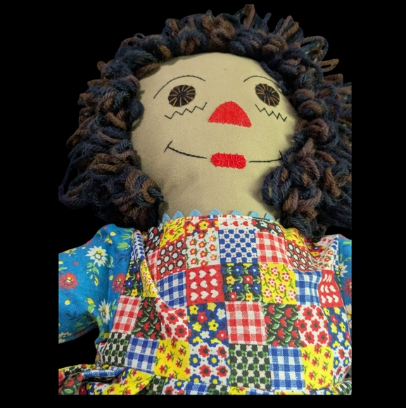 Handmade Colorful Patchwork Rag Doll - Picture 5 of 6